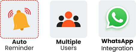 Auto Reminder, Multi Users, WhatsApp Integration